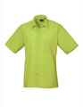 overhemd korte mouw Popeline premier PR202 lime